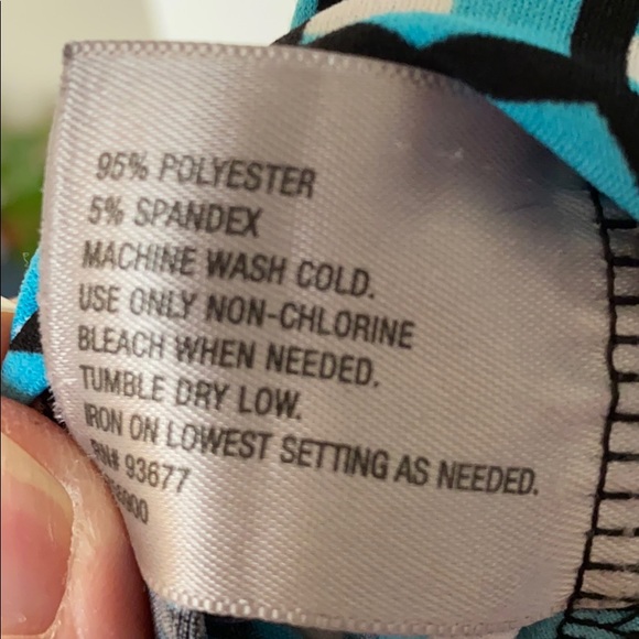 WORTHINGTON BLACK/ BABY BLUE/ WHITE OCTAGON TOP - Picture 4 of 4